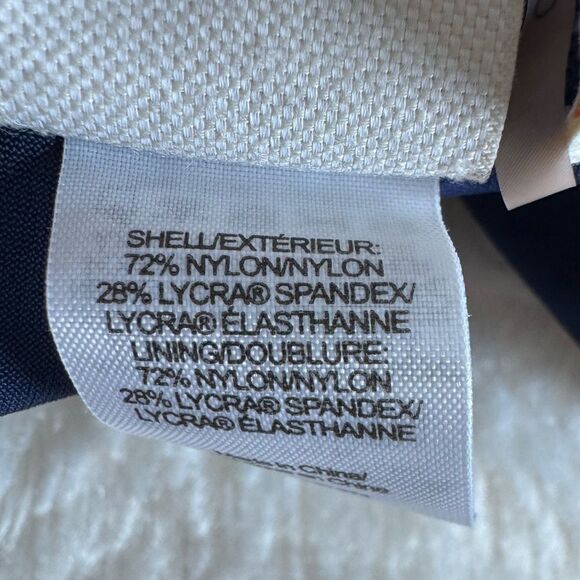 Tory Burch Logo Halter One Piece Swimsuit Navy Size XS Summer Beach Vacation - Picture 6 of 7